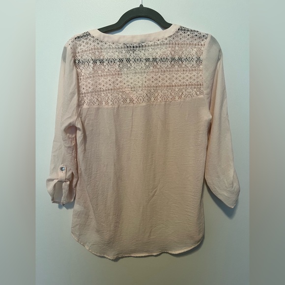 Express Sheer Lacy Blouse Size Small - Picture 3 of 5